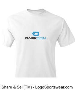 Darkcoin White T-shirt Design Zoom